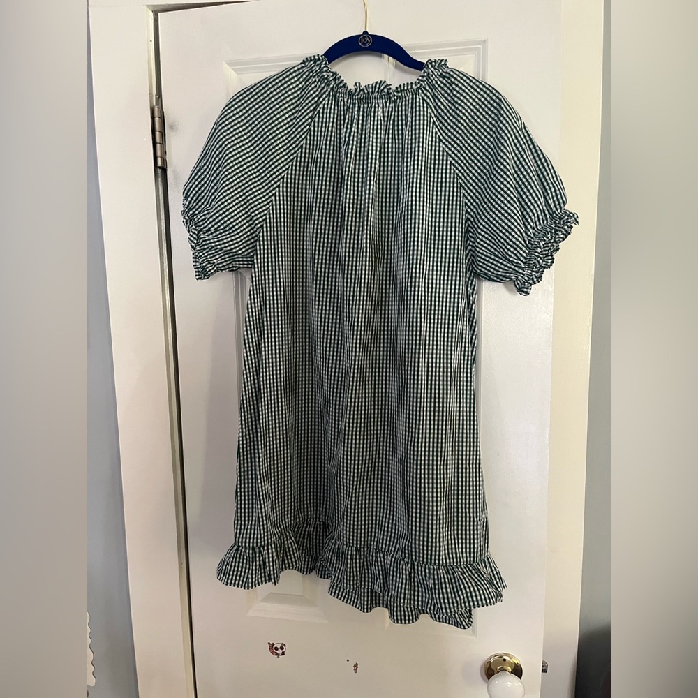 Hill House Home Emerald Gingham Katherine Nap Dress Size S Christmas Holiday - Picture 7 of 7